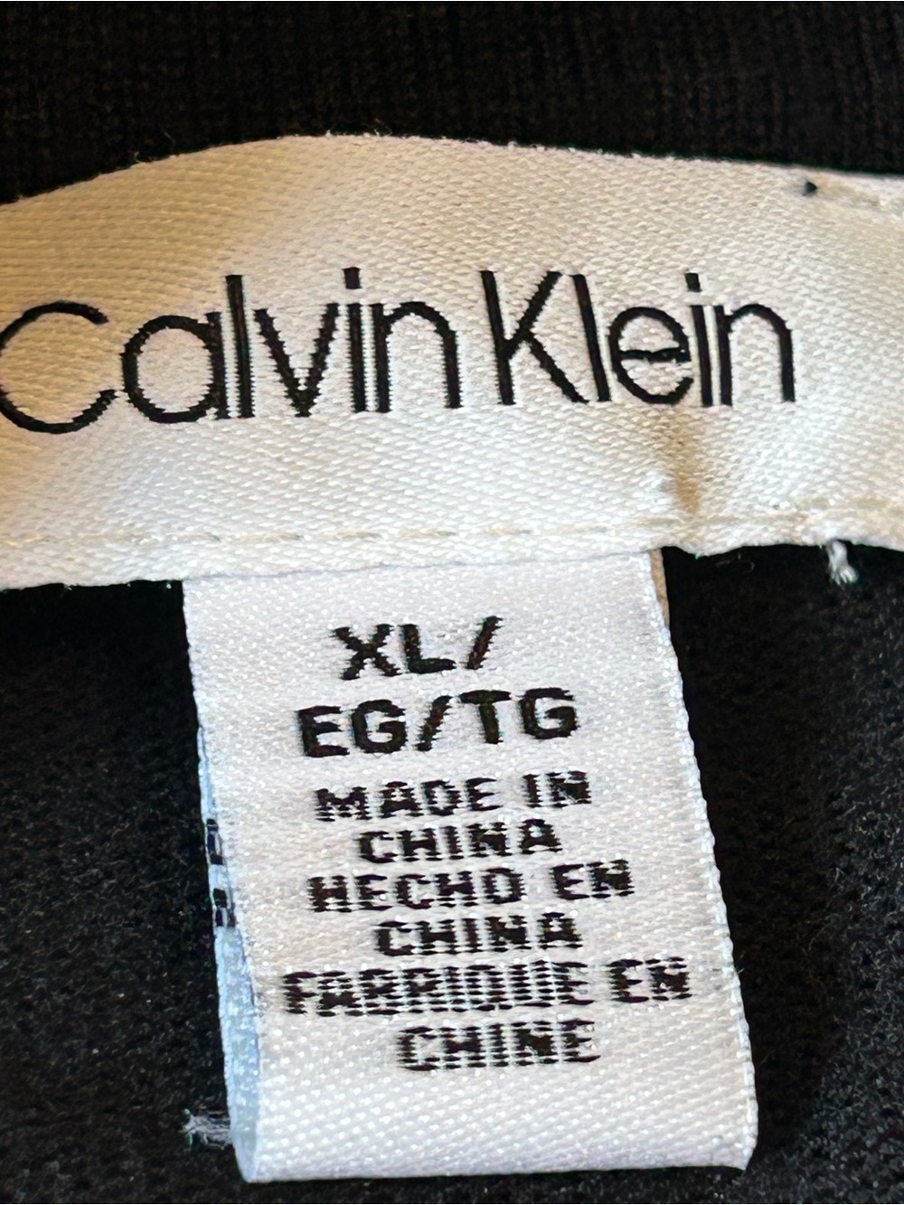 Calvin Klein Black Pullover with White Beaded Collar - Picture 8 of 9